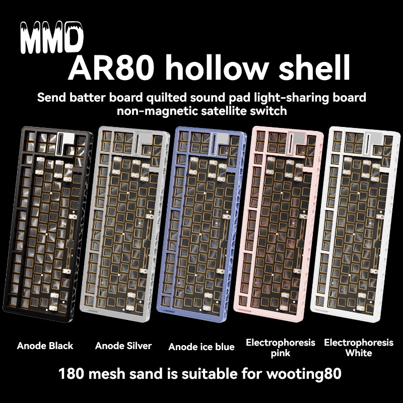 Gaming Keyboard Magnetic Switches - Wooting 80HE Aluminium Hohlschale Maßgeschneiderte Tastaturhülle