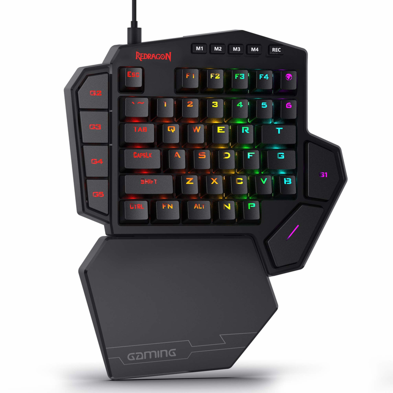 Gaming Keyboard 1 Hand - Redragon K585 DITI Einhändige mechanische RGB-Gaming-Tastatur,