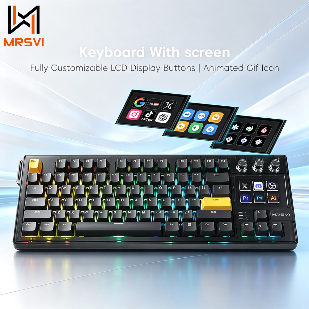 Keyboard Gaming Transparent - MRSVI K1 PRO V-K87 Mechanische Gaming-Tastatur