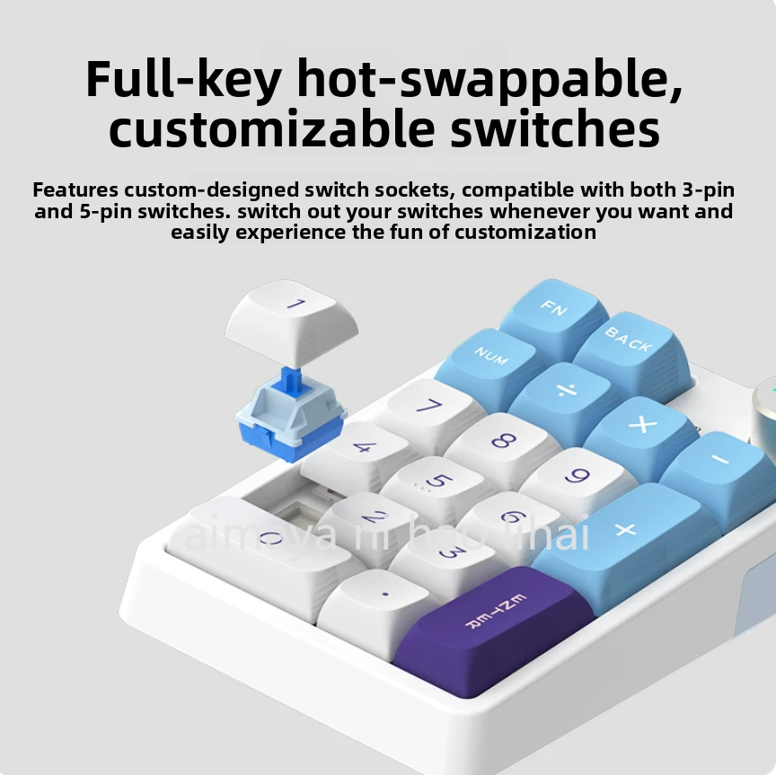 Gaming Keyboard Mechanical Wireless - Kzzi K20 Mini-Tastatur, drei Modi, Bluetooth,