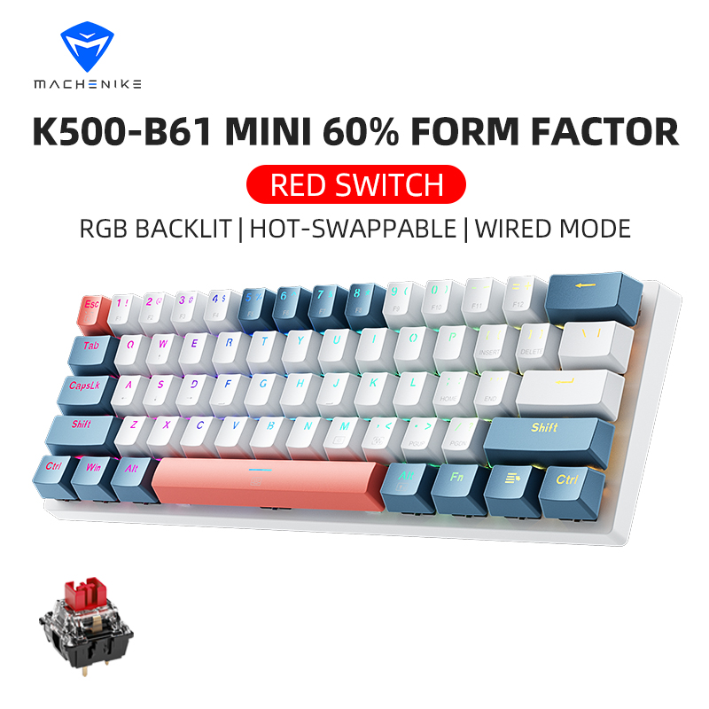 Gaming Keyboard Magnetic Switches - K500-B61 Machenike Mini mechanisches Tastatur, 60