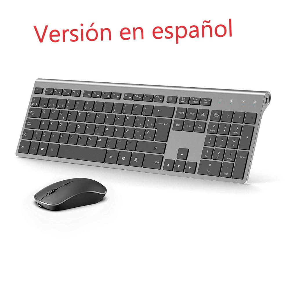 Gaming Keyboard And Mouse Wireless - Kabelloses Tastatur- und Maus-Set, spanisches Layout,