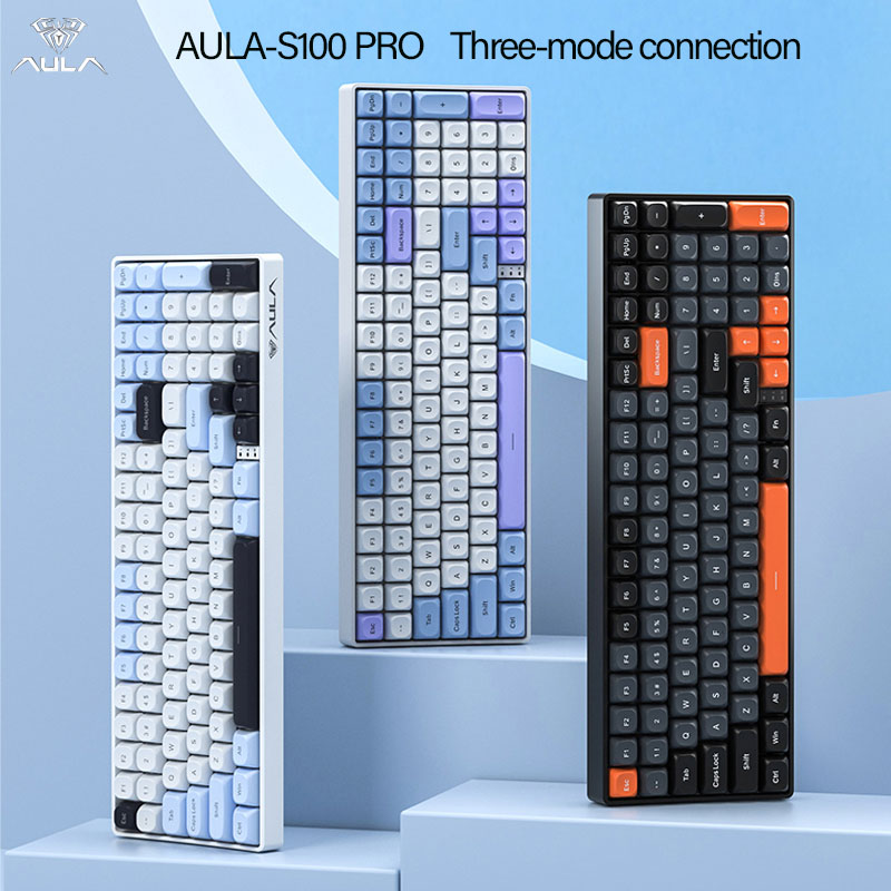 Gaming Keyboard Type C - AULA S100Pro Kabellose Mechanische Tastatur, Drei