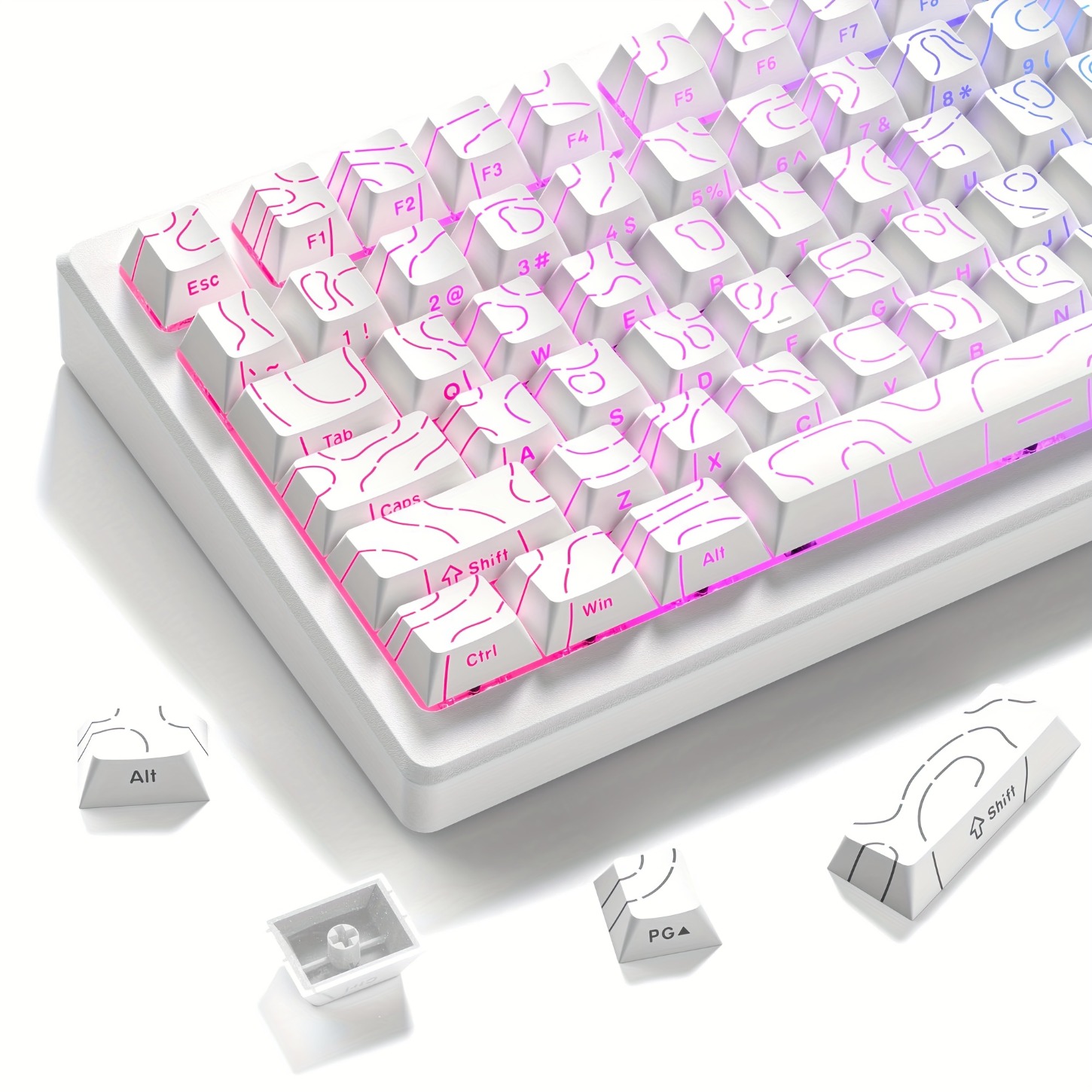 Gaming Keyboard Magnetic Switches - 2026 Contour Line PBT-Tastenkappen, 97 Tasten,
