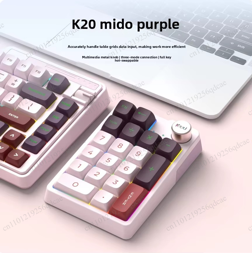 Gaming Keyboard Mechanical Wireless - Kzzi K20 Mini-Tastatur, Drei-Modus-Bluetooth, Kabellose Mechanische