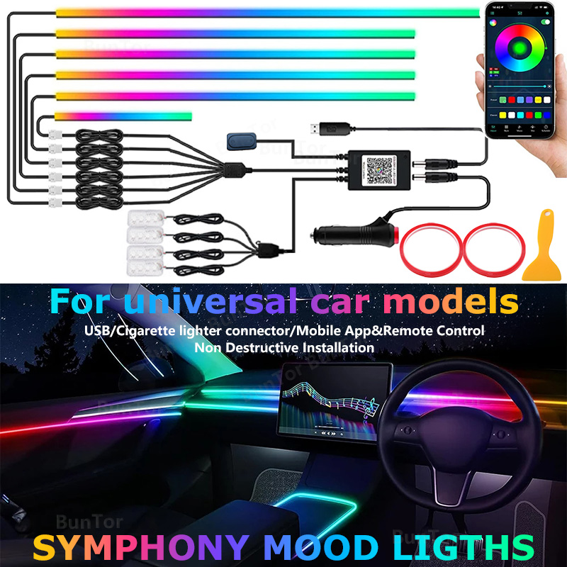 Rgb Underglow Strip - Auto Umgebungslicht/64 Farben Acryl LED Lampe