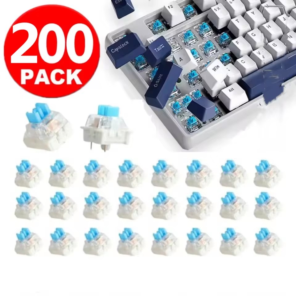 Gaming Keyboard Blue Switches - 10/30 Stück 3-Pin Ersatz-Mechanikschalter für Tastaturen,