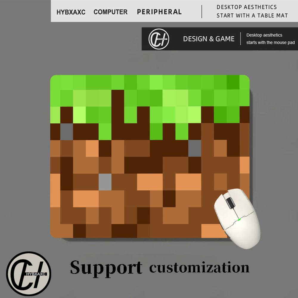 Gaming Keyboard And Mouse Wireless - Grünes Pixel-Style-Block-Mauspad, kleines Mauspad, Schreibtischunterlage, Desktop-Computer-Tastatur,