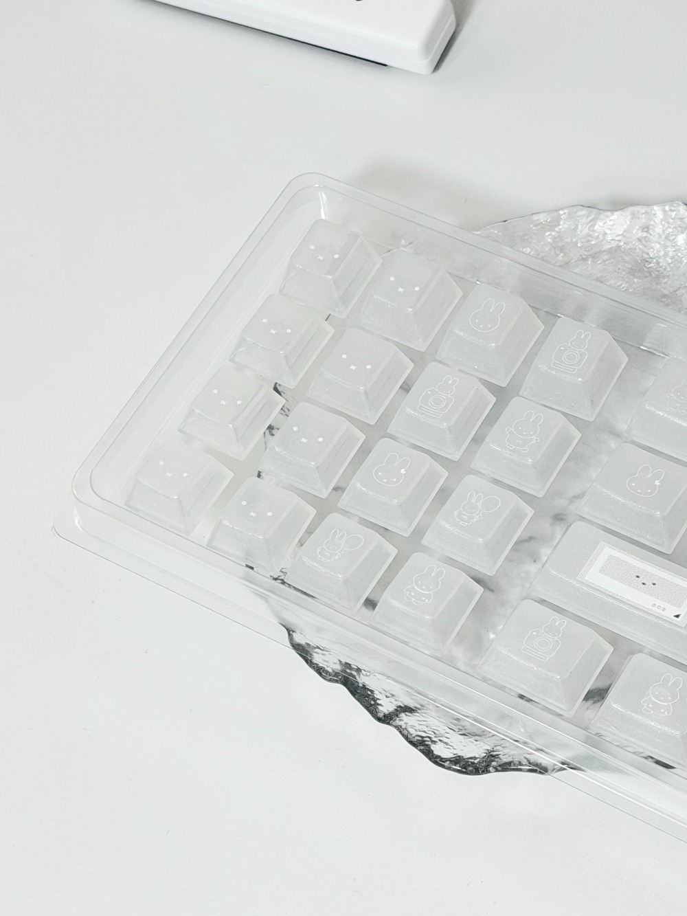 Keyboard Gaming Transparent - Kawai Miffy Tastenkappen, transparentes PC-Material, Original-Fabrikhöhe,