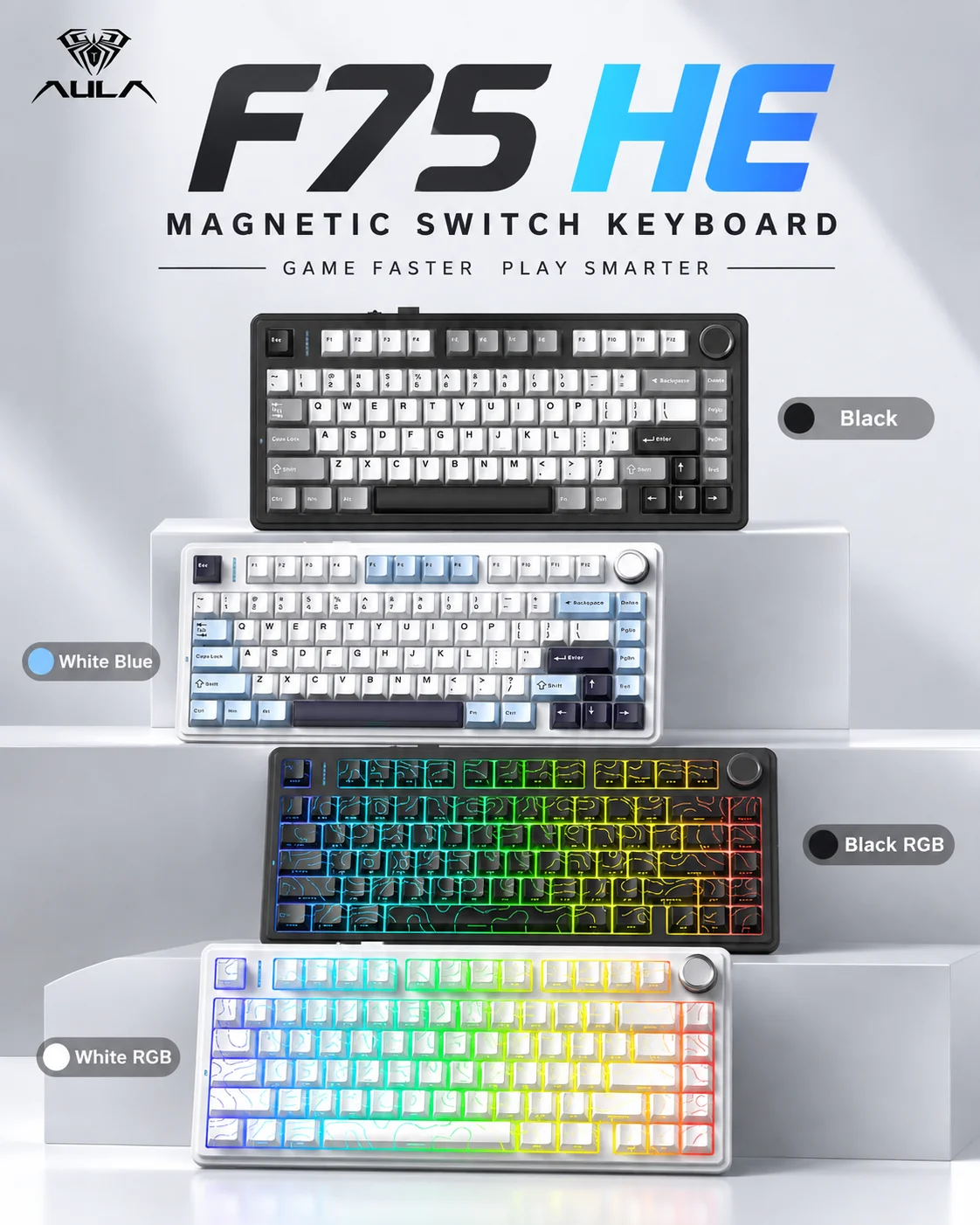 Gaming Keyboard He - AULA F75 HE Magnetische Tastatur 75%