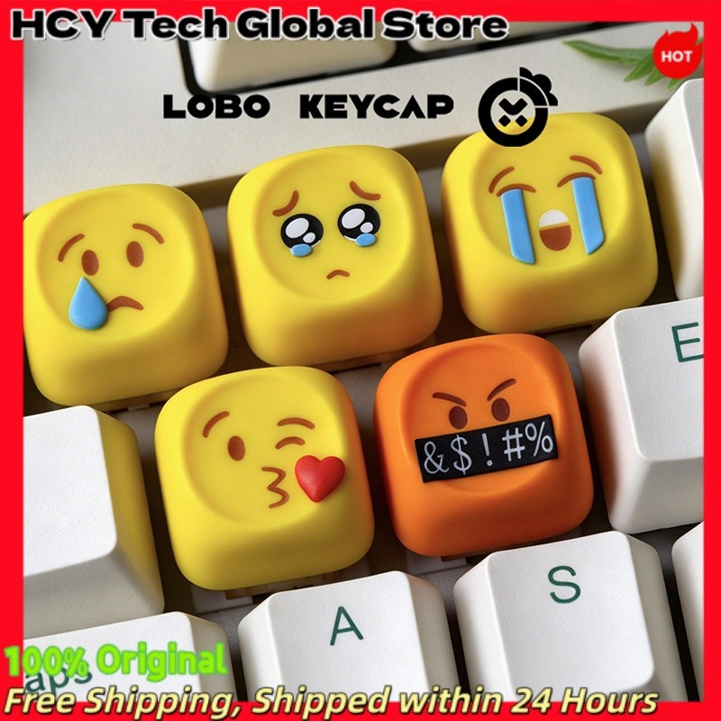 Gaming Keyboard Emoji - HCY NEUE Emoji-Serie Benutzerdefinierte Tastenkappen Kunstharz-Handwerks-Tastenkappen