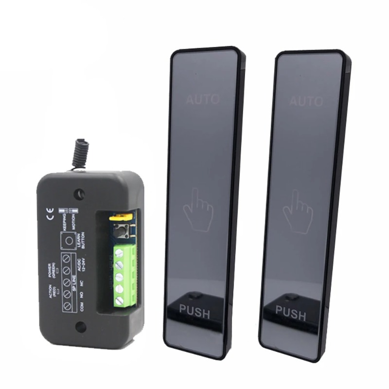 Switch Opener Tool - 12V Fernbedienung Drahtloser Türausgangsschalter, Manueller Druckknopf,
