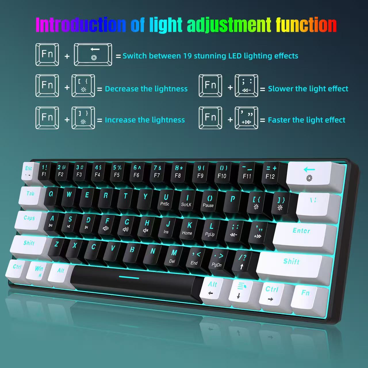 60 % mechanische Tastatur, Gam – Gaming Keyboard Blue Switches Bewertung und Preis
