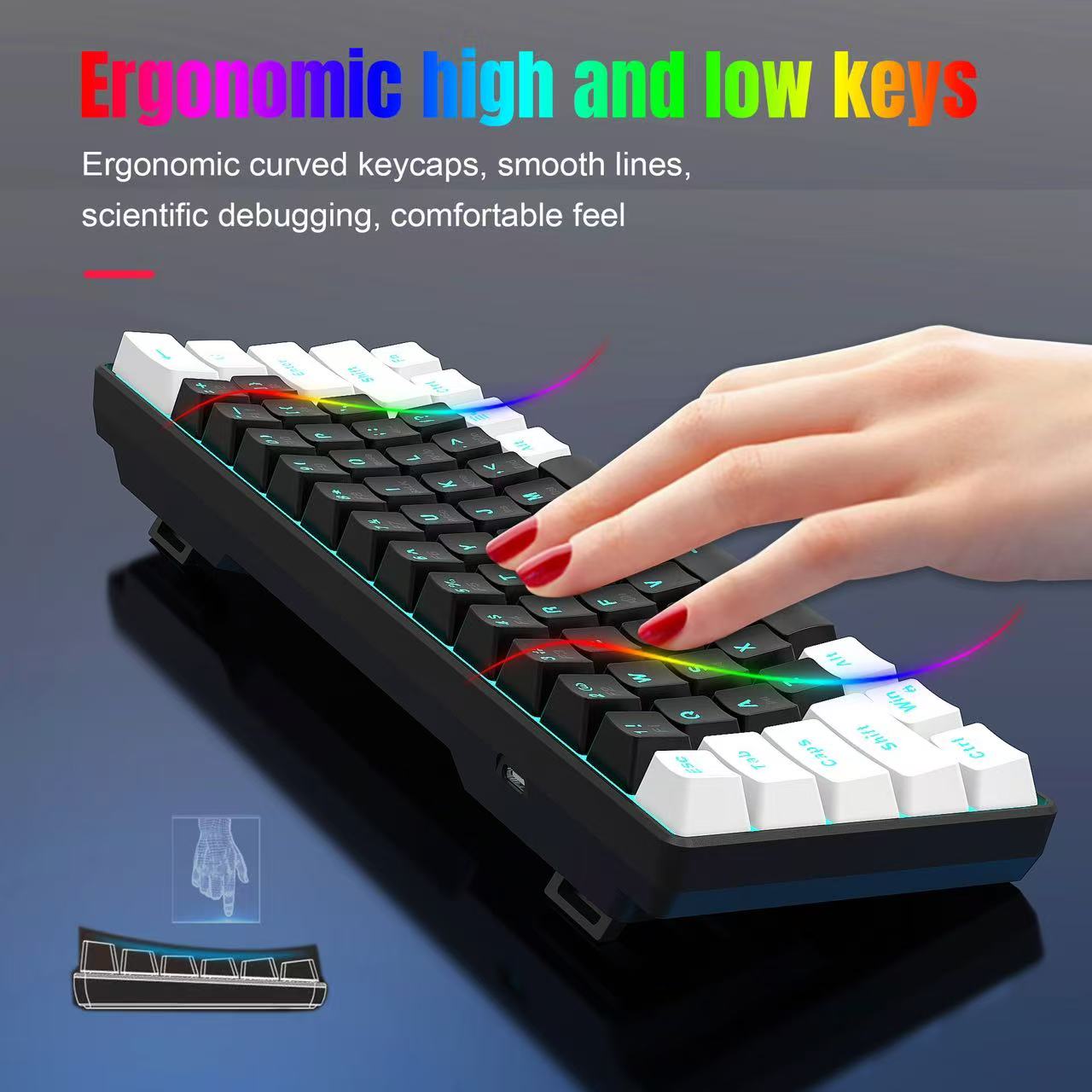 60 % mechanische Tastatur, Gam – Gaming Keyboard Blue Switches Bewertung und Preis