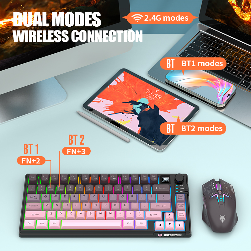 2,4-GHz-Dual-Mode-Bluetooth-Ga – Gaming Keyboard And Mouse Wireless Bewertung und Preis