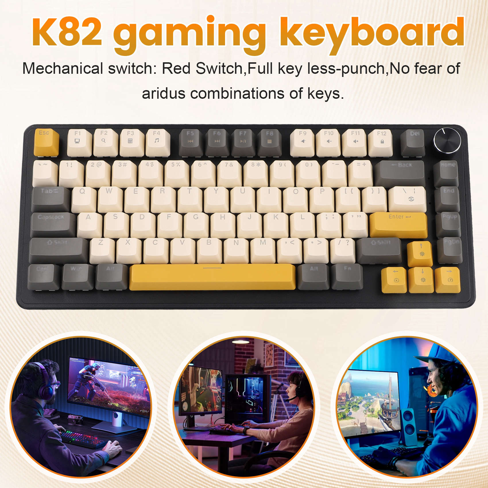 K82 Gaming-Tastatur mit Medien – Gaming Keyboard Blue Switches Bewertung und Preis
