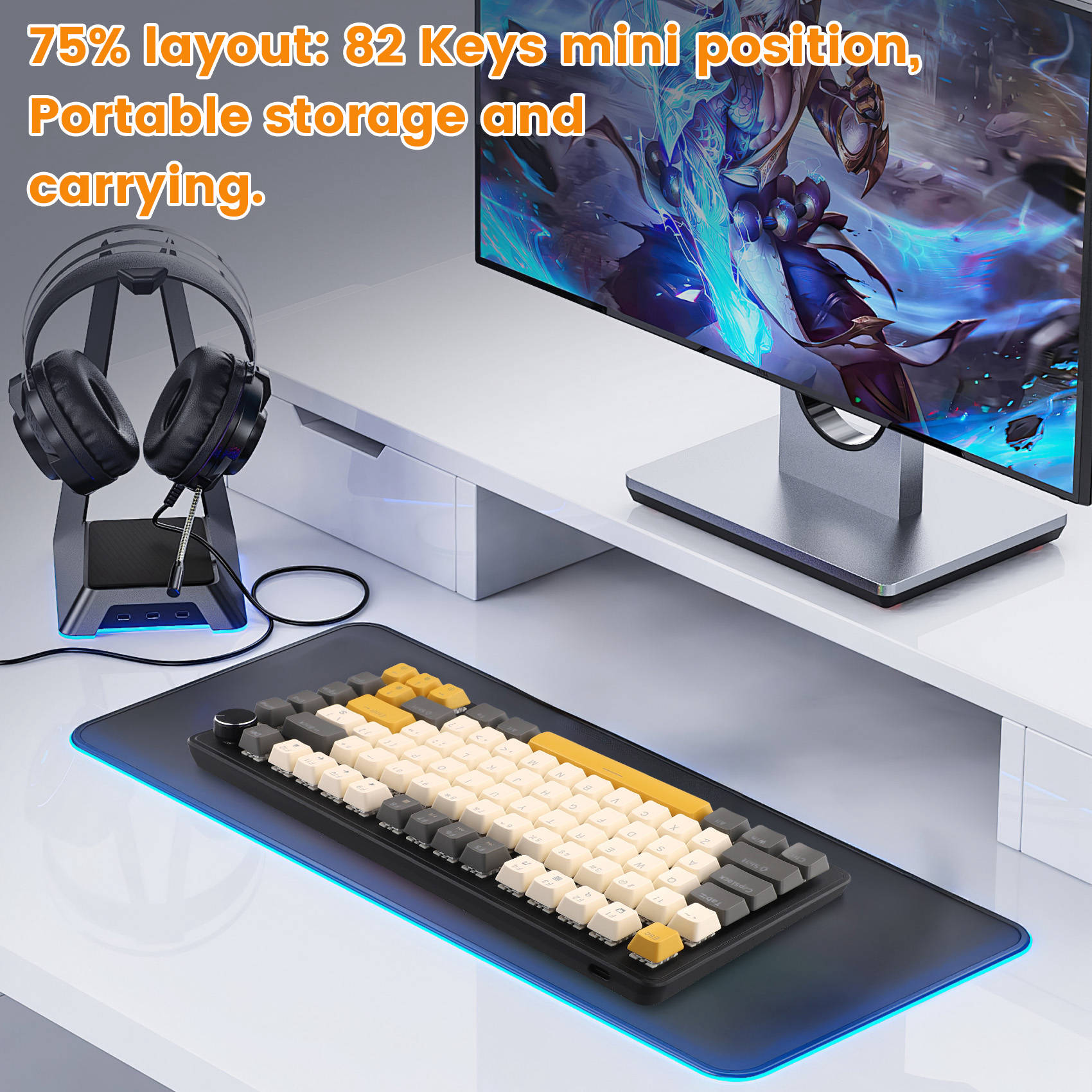 K82 Gaming-Tastatur mit Medien – Gaming Keyboard Blue Switches Bewertung und Preis