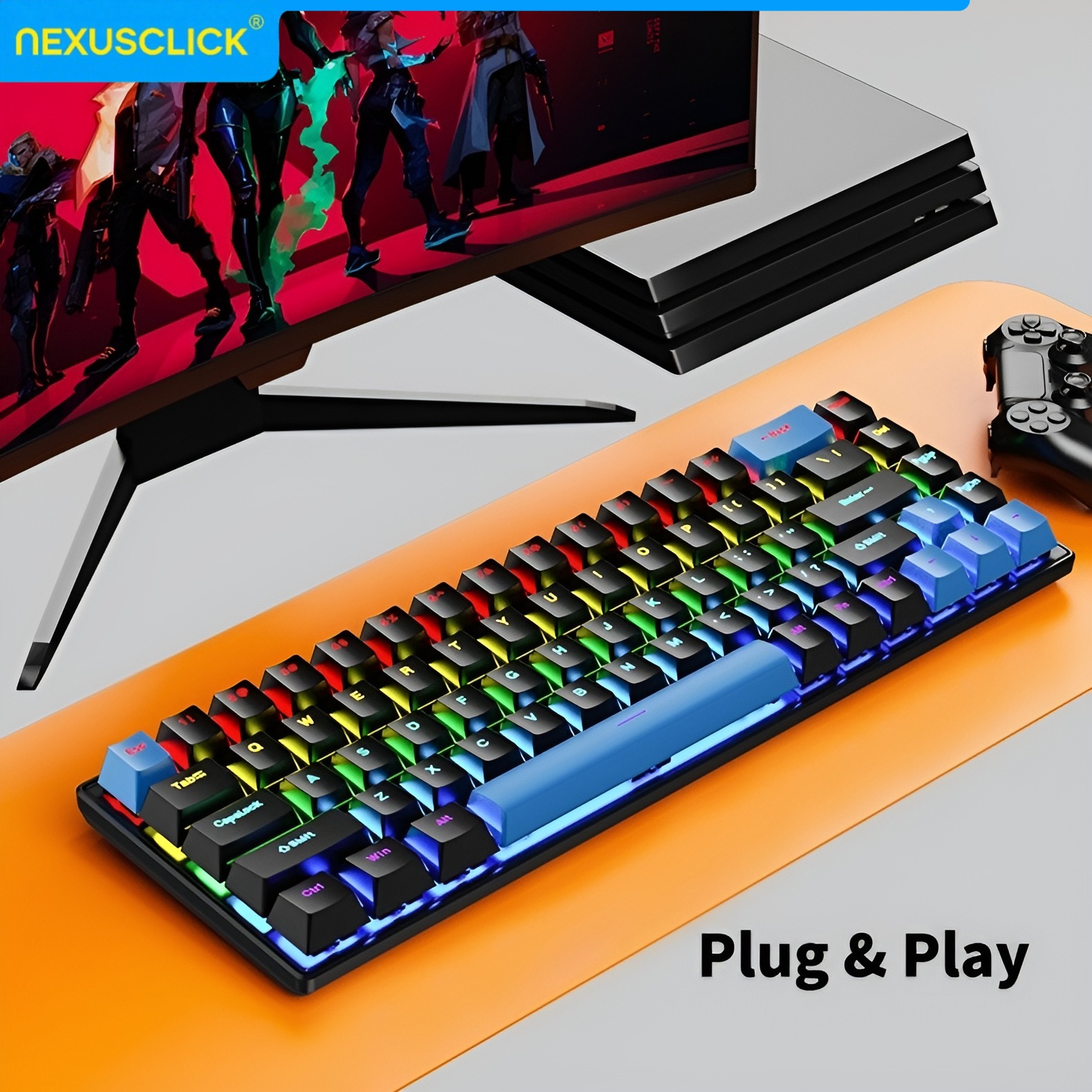 NexusClick K68 Red Switch, kom – Gaming Keyboard Type C Bewertung und Preis
