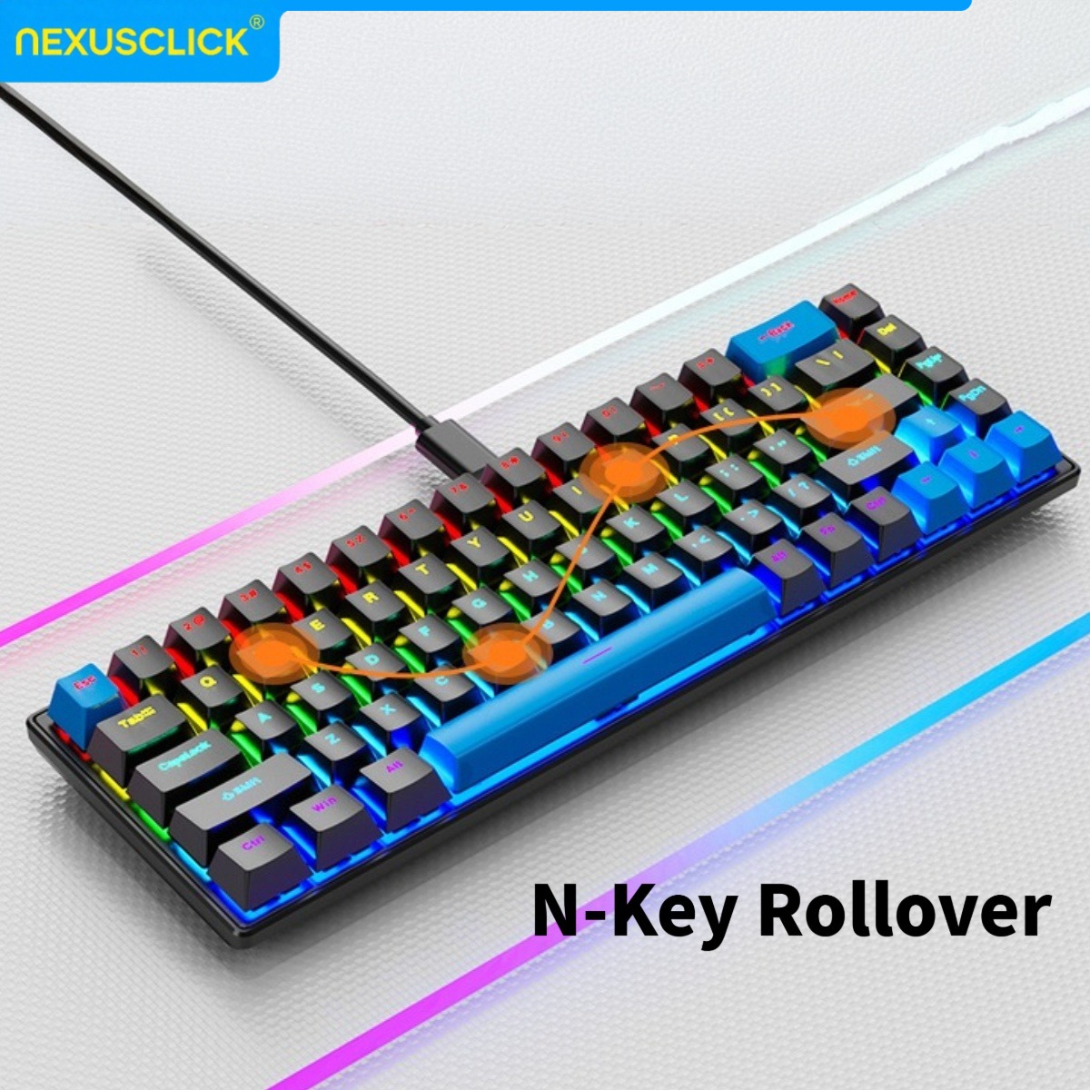 NexusClick K68 Red Switch, kom – Gaming Keyboard Type C Bewertung und Preis