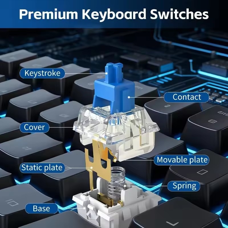10/30 Stück 3-Pin Ersatz-Mecha – Gaming Keyboard Blue Switches Bewertung und Preis