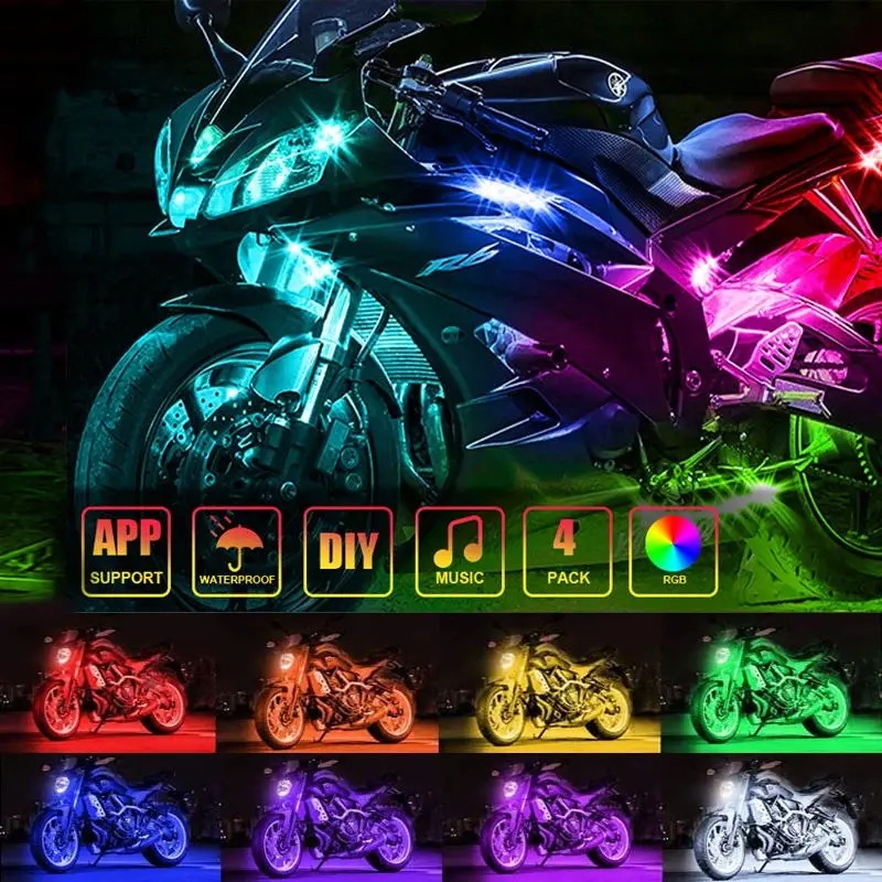 Motorrad LED dekoratives Licht – Rgb Underglow Strip Bewertung und Preis