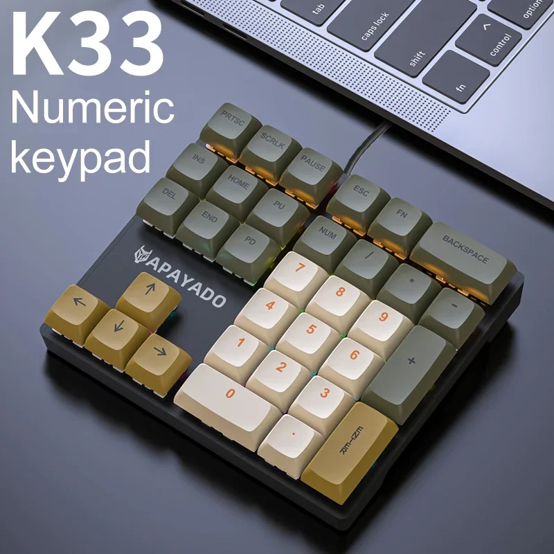 K33 Kabelgebundener mechanisch – Gaming Keyboard 1 Hand Bewertung und Preis