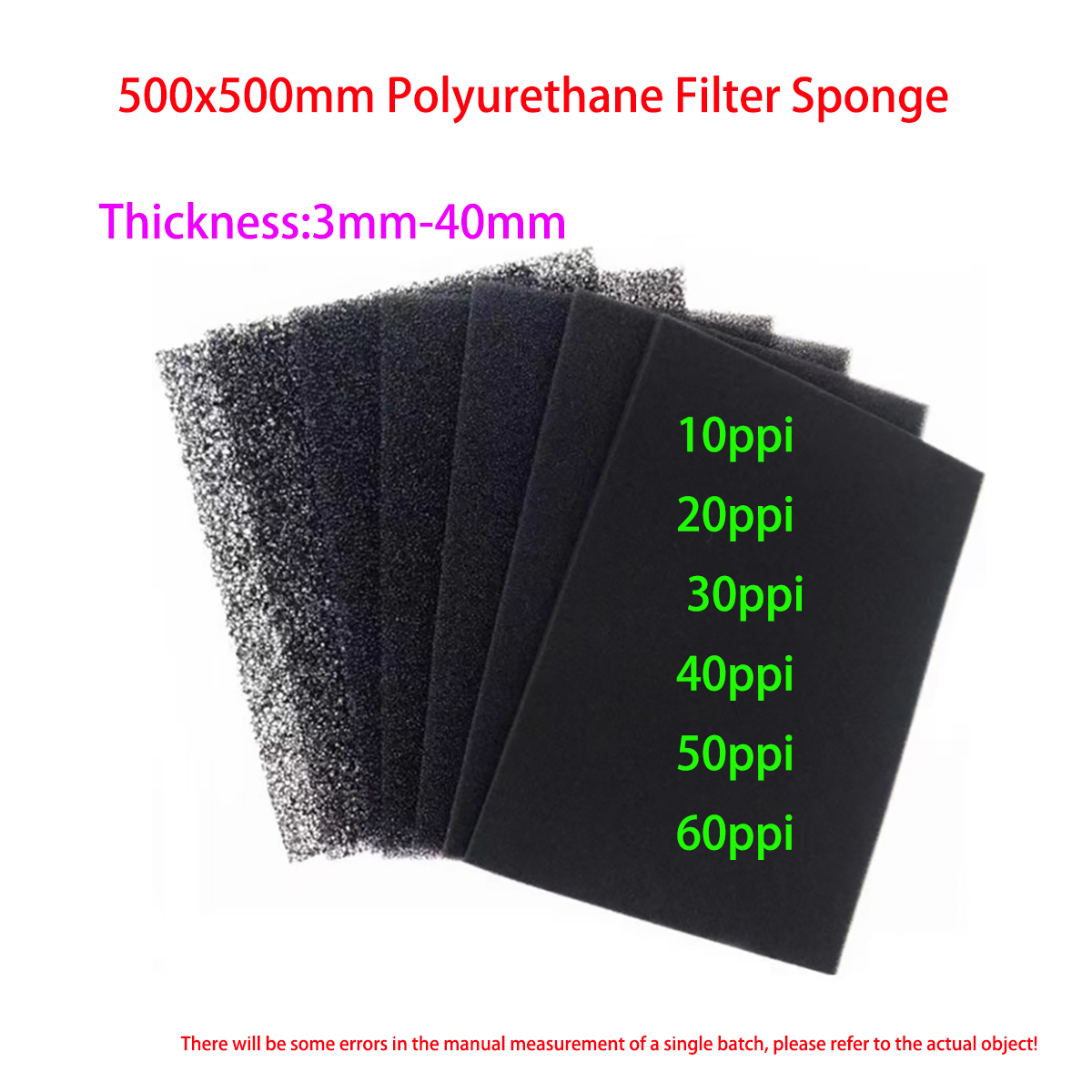 10ppi - 60ppi Apertur Polyuret – Polyurethane Foam Sheet Bewertung und Preis