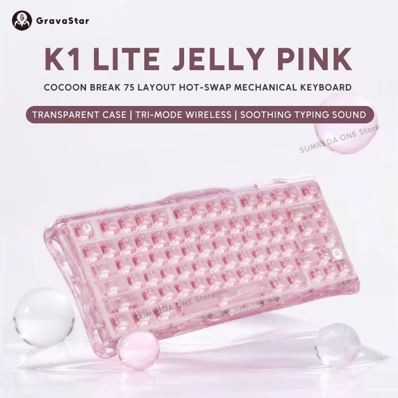 K1 LITE JELLY PINK Mechanische – Keyboard Gaming Transparent Bewertung und Preis