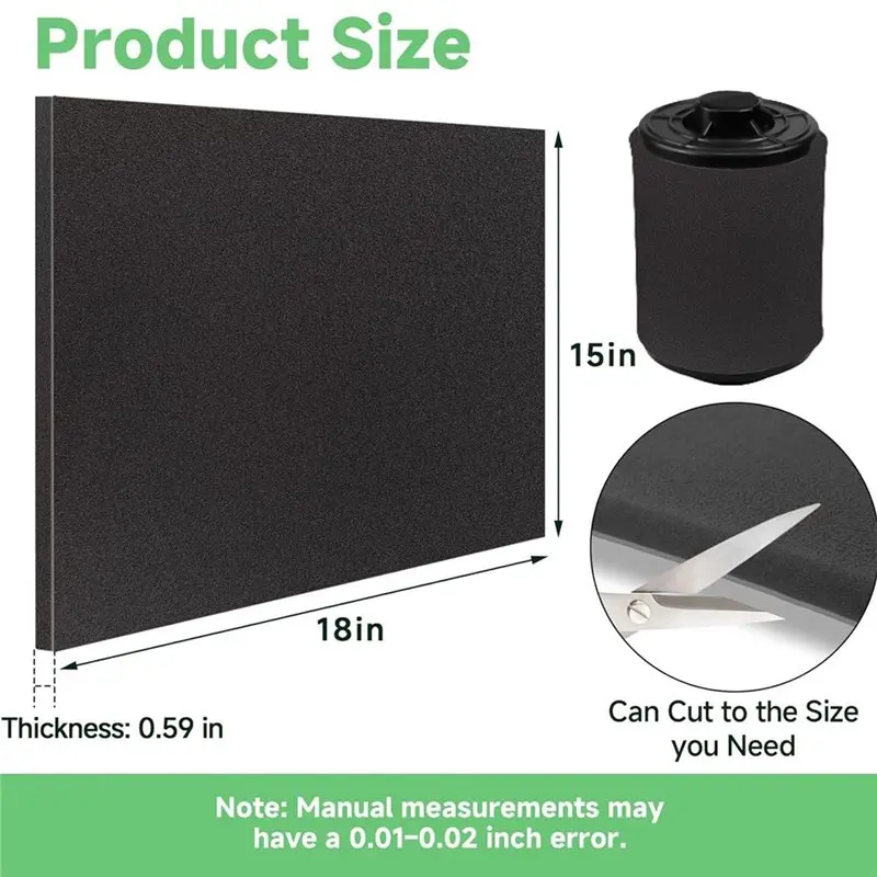2 Stück Luftfilter-Schaumstoff – Polyurethane Foam Sheet Bewertung und Preis